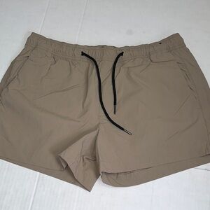 Nordstrom Men’s Medium Slim Fit‎ Tan Pull On Shorts Nylon Athleisure Streetwear